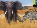 Gioco Zebra And Elephants: Puzzle