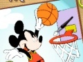 Gioco Mickey Basketball Online Coloring Page