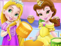Gioco Baby Rapunzel And Baby Belle Cooking Pizza 