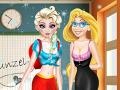 Gioco Elsa and Rapunzel: Highschool Outfit