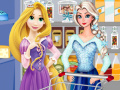 Gioco Elsa and rapunzel food shopping