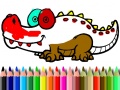 Gioco Back To School: Aligator Coloring