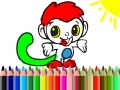 Gioco Back To School: Monkey Coloring