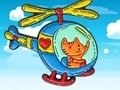 Gioco Coloring Book: Cat Driving Helicopter