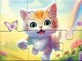 Gioco Jigsaw Puzzle: Kitten With Butterfly