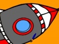 Gioco Flying Space rocket coloring