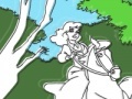 Gioco Cinderella riding coloring 
