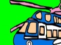 Gioco Colorful military helicopter coloring