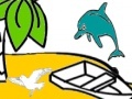 Gioco Tropical island coloring