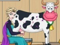 Gioco Elsa milking cow
