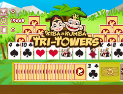 Gioco Solitario: Kiba e Kumba tri torri.