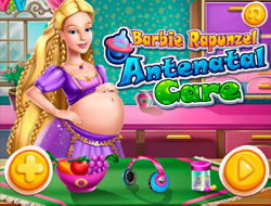 Gioco Assistenza prenatale Barbie Rapunzel 