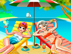 Gioco Elsa e Anna Beach Selfie 
