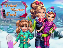 Gioco Divertimento invernale tra gemelli! 