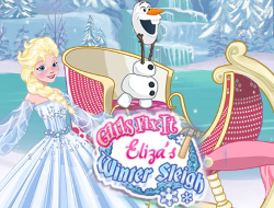 Gioco Le ragazze sistemano la slitta invernale di Eliza 