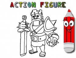 Gioco Ritorno a scuola: colorare di action figure 