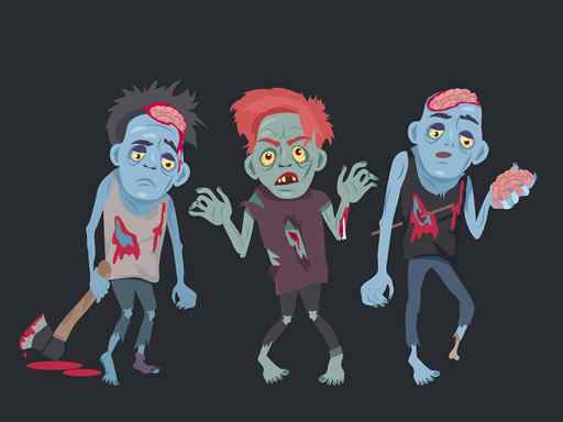 Gioco Zombi e scheletri da colorare 