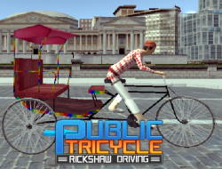 Gioco Guida pubblica del risciò del triciclo 