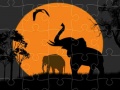 Gioco Elephant Silhouette Jigsaw