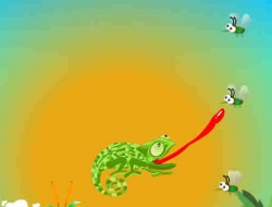 Gioco Chameleon vuole mangiare 