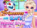 Gioco Princesses And Olaf's Winter Style
