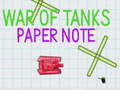 Gioco War Of Tanks Paper Note