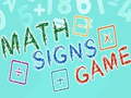 Gioco Math Signs Game