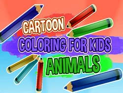 Gioco Libro da colorare di cartoni animati per bambini Animali 