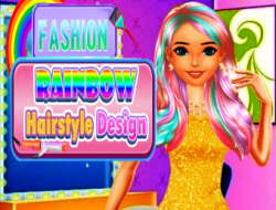 Gioco Design di acconciatura di moda arcobaleno .