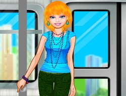 Gioco Barbie sul treno .