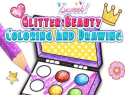 Gioco Glitter bellezza da colorare e disegnare .