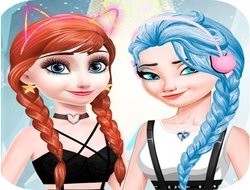 Gioco Trucco per vestire Elsa e Anna 