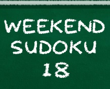 Gioco Sudoku del fine settimana 18 .