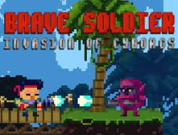 Gioco Soldato coraggioso invasione di cyborg 
