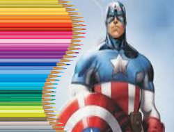 Gioco Libro da colorare per Capitan America 