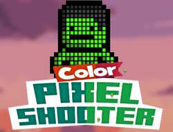 Gioco Sparatutto con pixel a colori 
