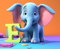 Gioco Libro da colorare: lettera E 