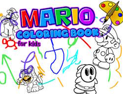 Gioco Libro da colorare di Mario per bambini .