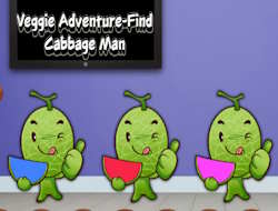 Gioco Avventura vegetariana Trova Cabbage Man 