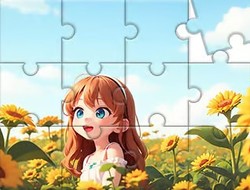 Gioco Puzzle: Ragazza Girasole 