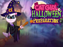 Gioco Preparazione di Halloween della ragazza del gatto 