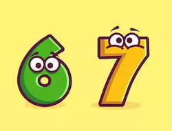 Gioco Libro da colorare: Numero 6-7 