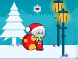 Gioco Dash della ragazza di Babbo Natale 