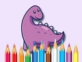 Gioco Coloring Book: Dinosaur With Flowers