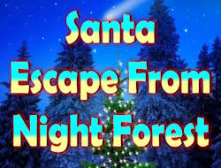 Gioco Babbo Natale fugge dalla foresta notturna 