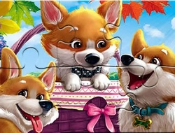 Gioco Puzzle: Corgis divertente 