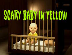 Gioco Bambino spaventoso in giallo .