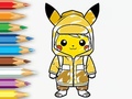 Gioco Coloring Book: Raincoat Pikachu