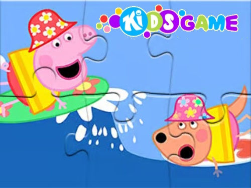 Gioco Puzzle: Peppa Pig in navigazione sul mare .