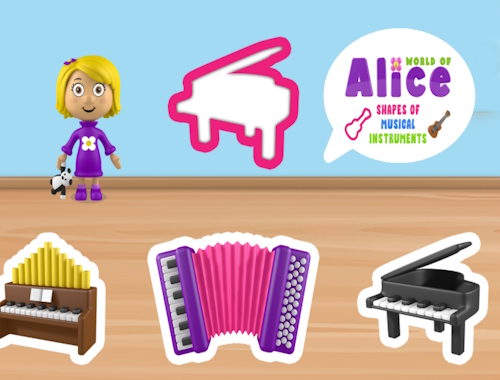 Gioco Il mondo di Alice Forme di strumenti musicali .